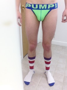 Sock and jock combo.